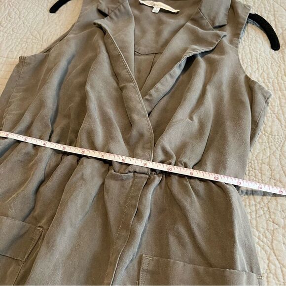 ✨ Lovers + Friends Women’s Olive Green Utility Faux Wrap Collared Dress Small - Picture 11 of 13